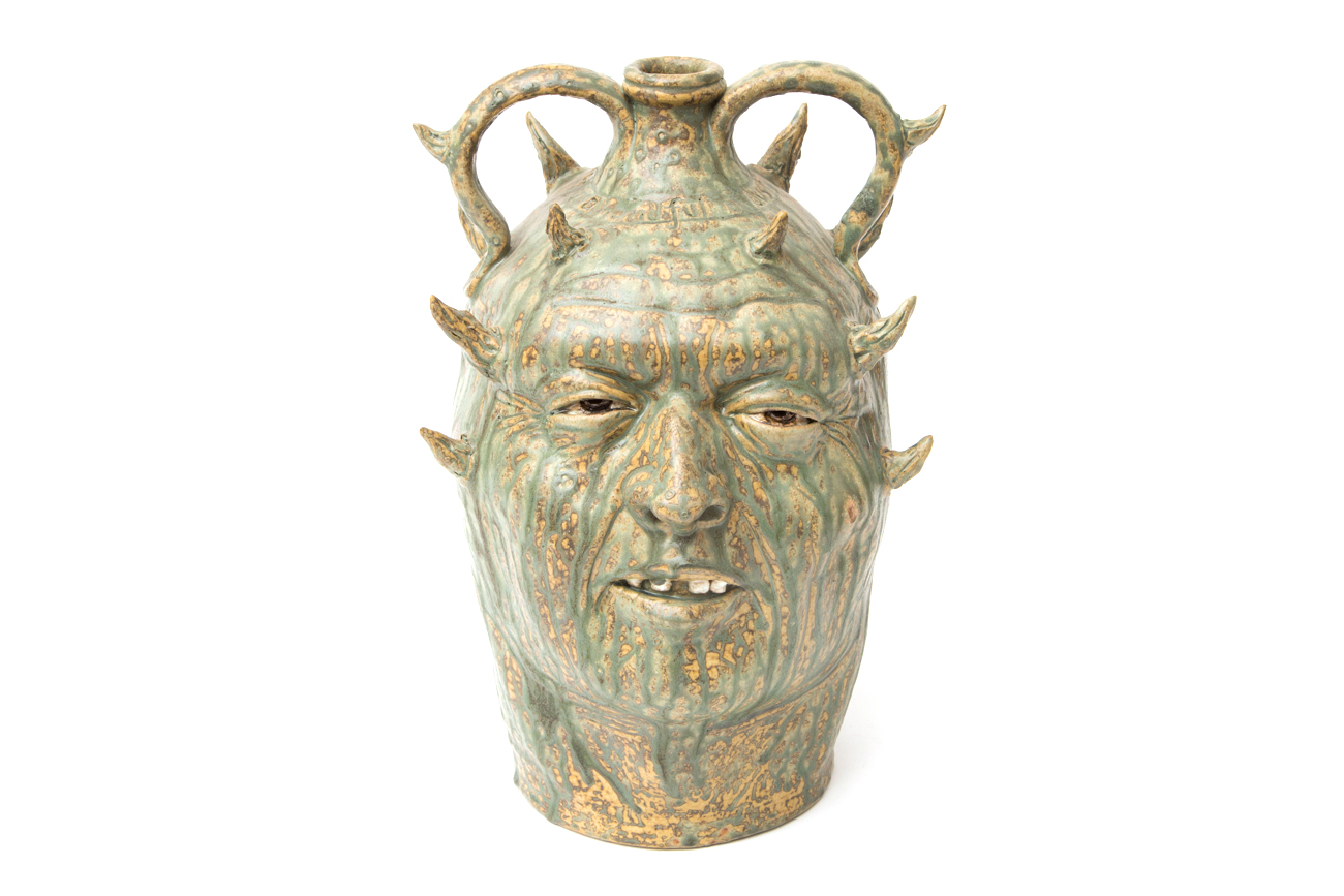 Double Sided Devil's Face Jug By JC Mahlke - The Yankee Potter