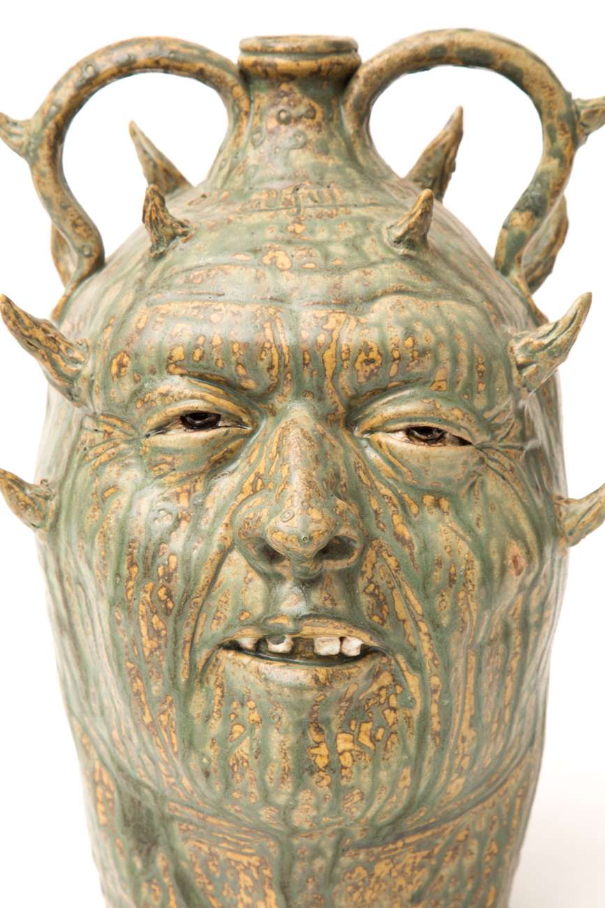 Double Sided Devil's Face Jug By JC Mahlke - The Yankee Potter