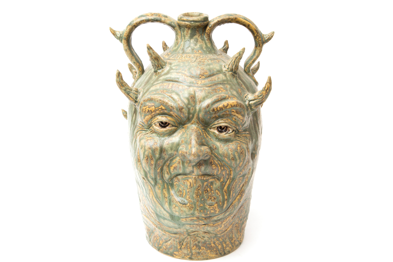 Double Sided Devil's Face Jug By JC Mahlke - The Yankee Potter