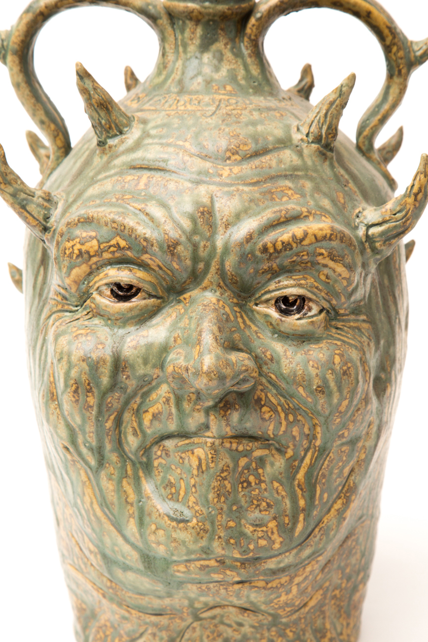 Double Sided Devil's Face Jug By JC Mahlke - The Yankee Potter