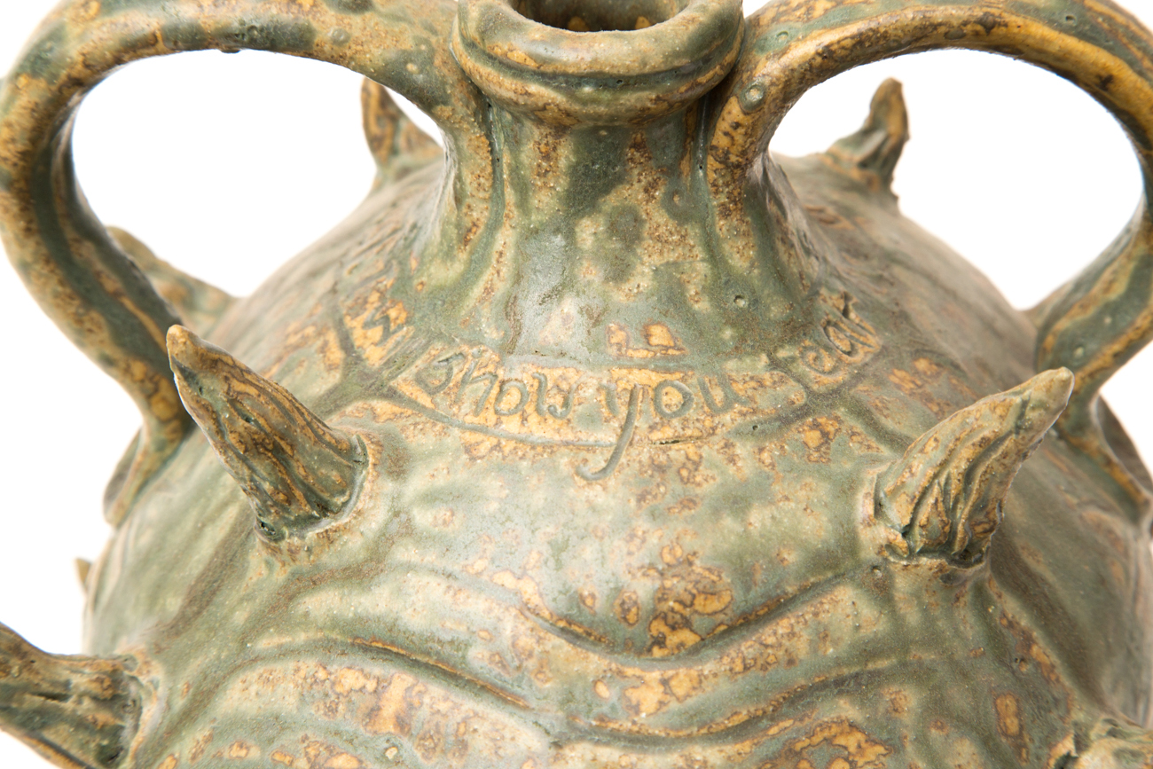 Double Sided Devil's Face Jug By JC Mahlke - The Yankee Potter