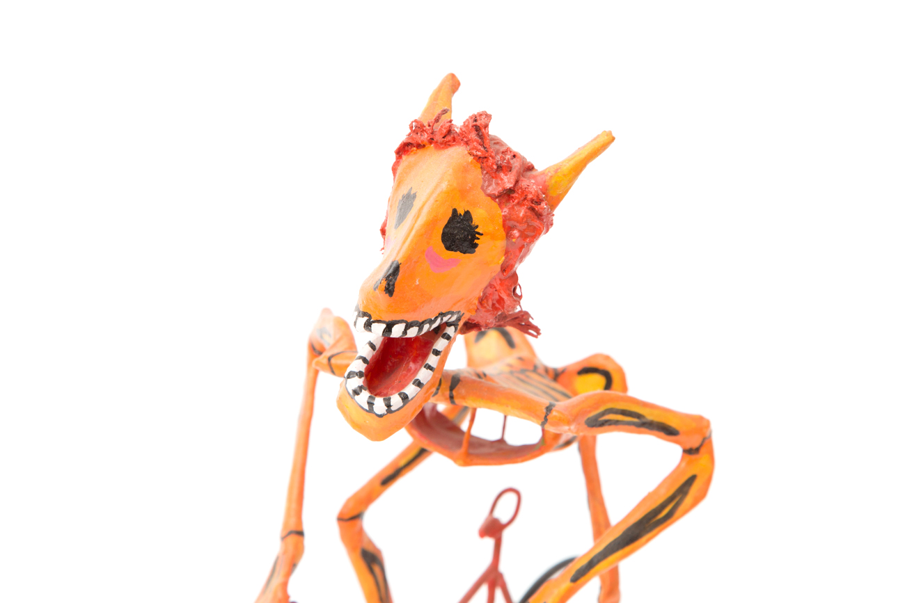 Pair Of Mexican Papier-mâché Skeleton Figurines By Saulo Moreno