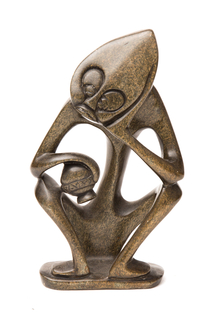 African Figural Stone Sculpture By Tendai Gwadu