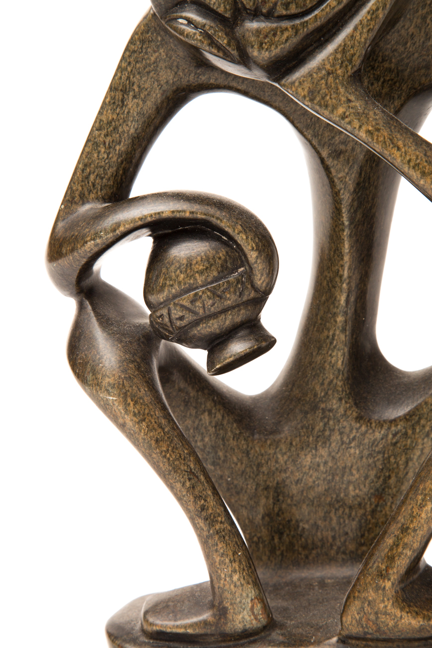 African Figural Stone Sculpture By Tendai Gwadu