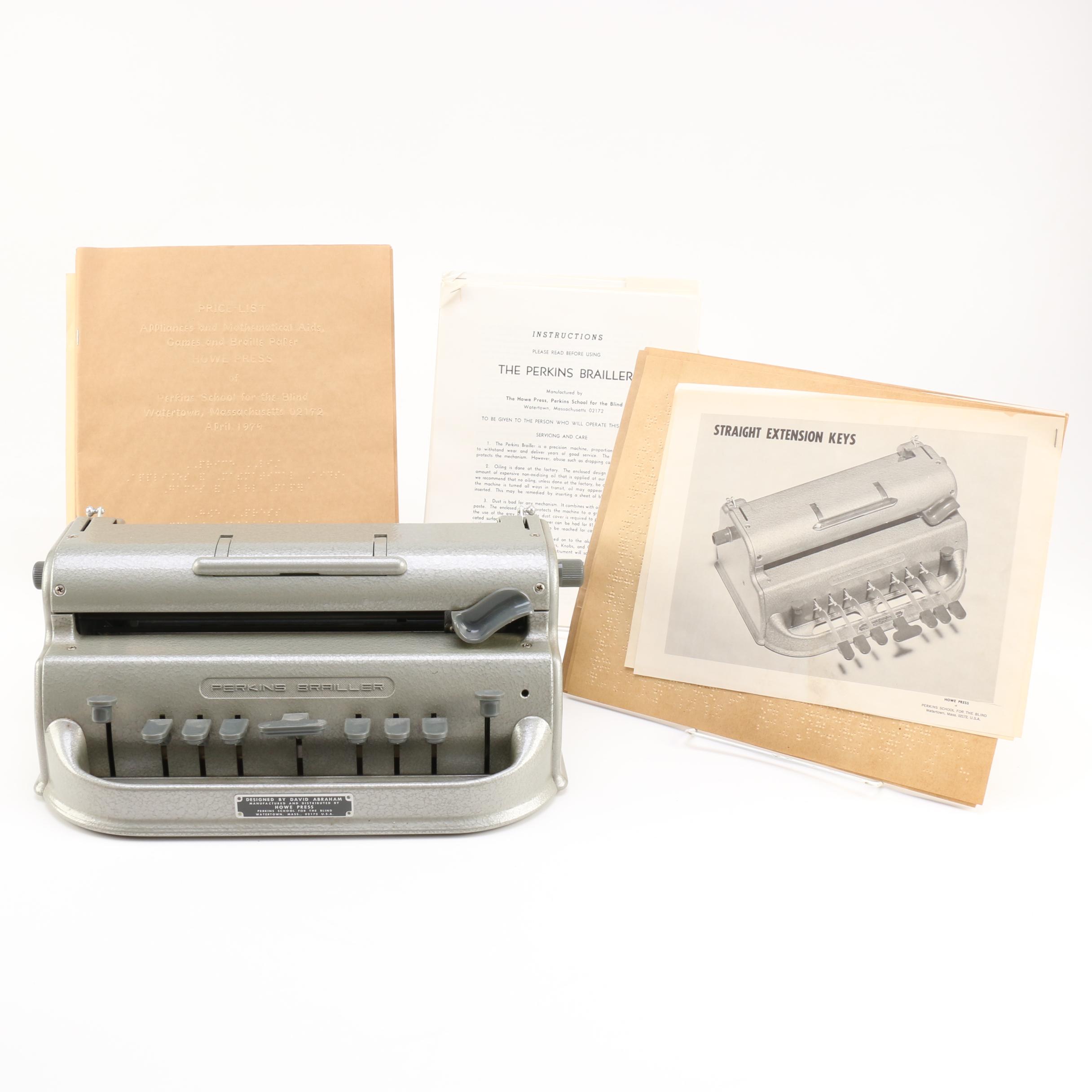 Vintage Perkins Brailler Typewriter