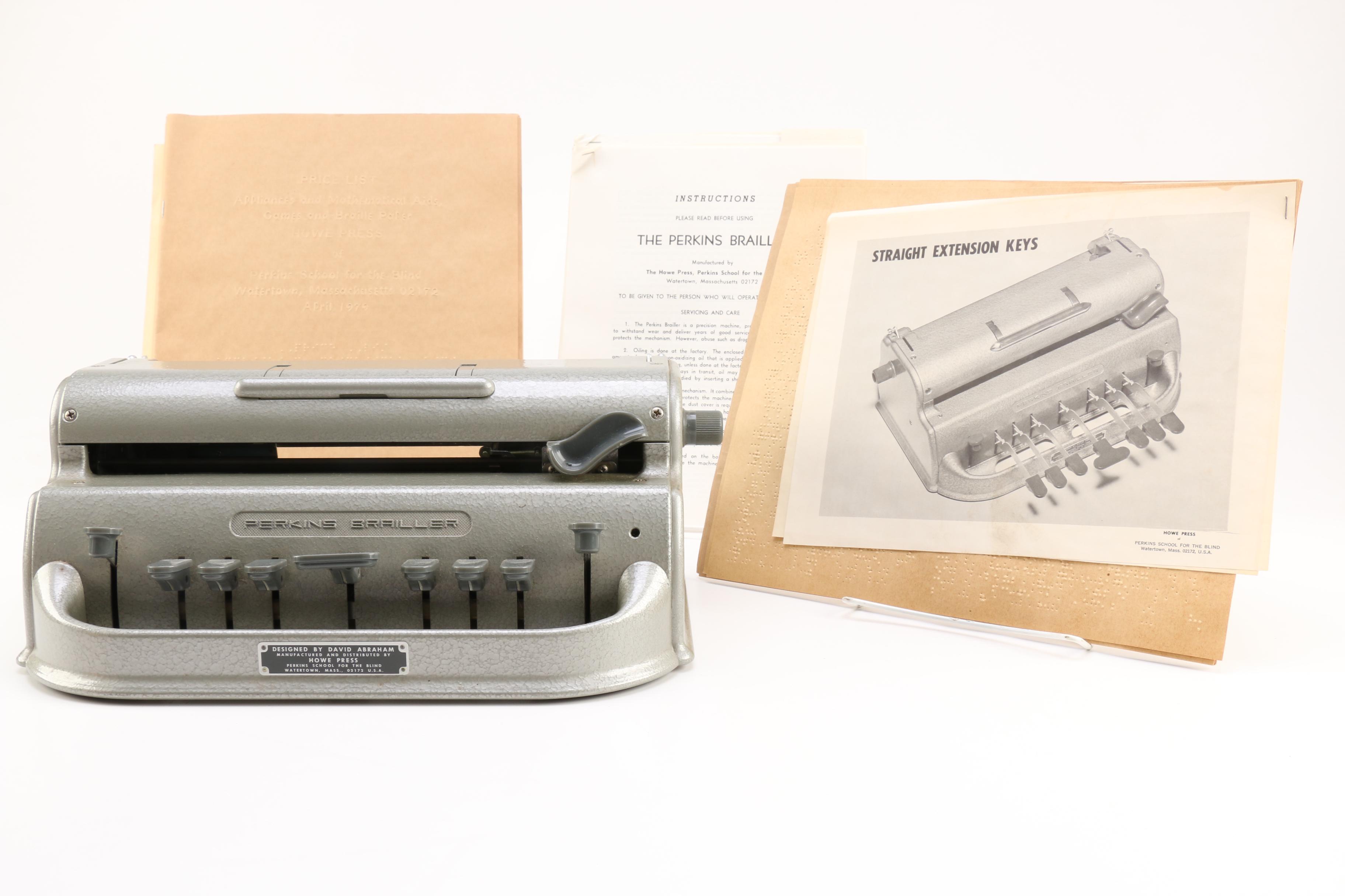 Vintage Perkins Brailler Typewriter