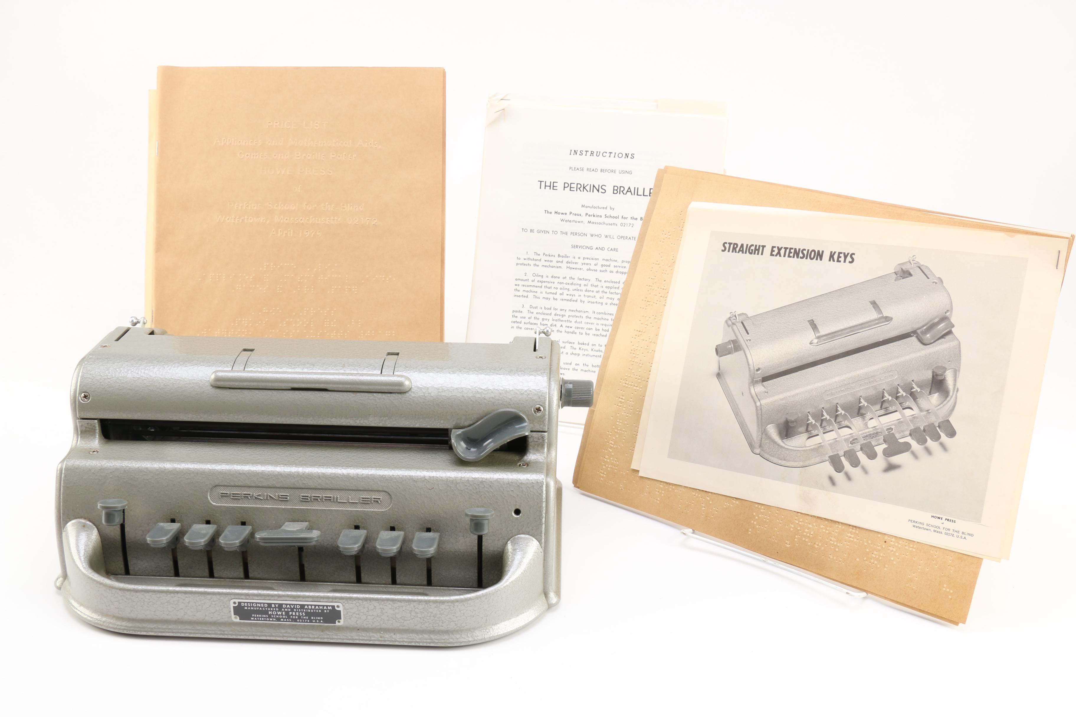 Vintage Perkins Brailler Typewriter