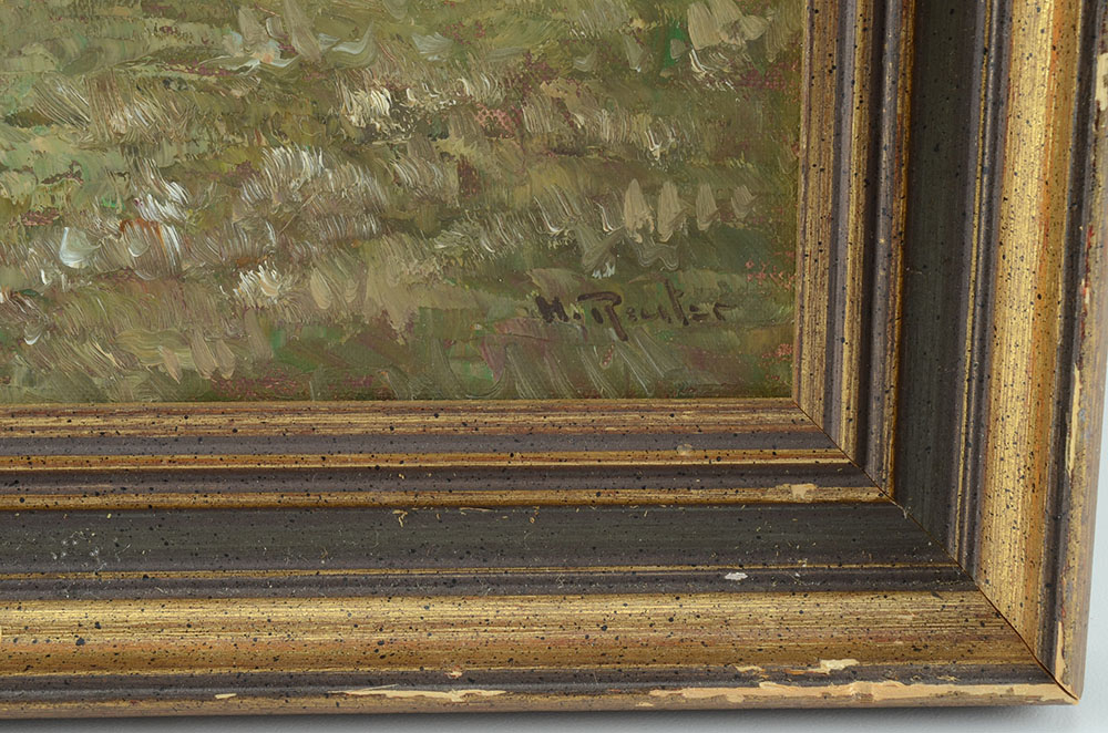 Helmut Reuter Original Pastoral Landscape Oil on Canvas