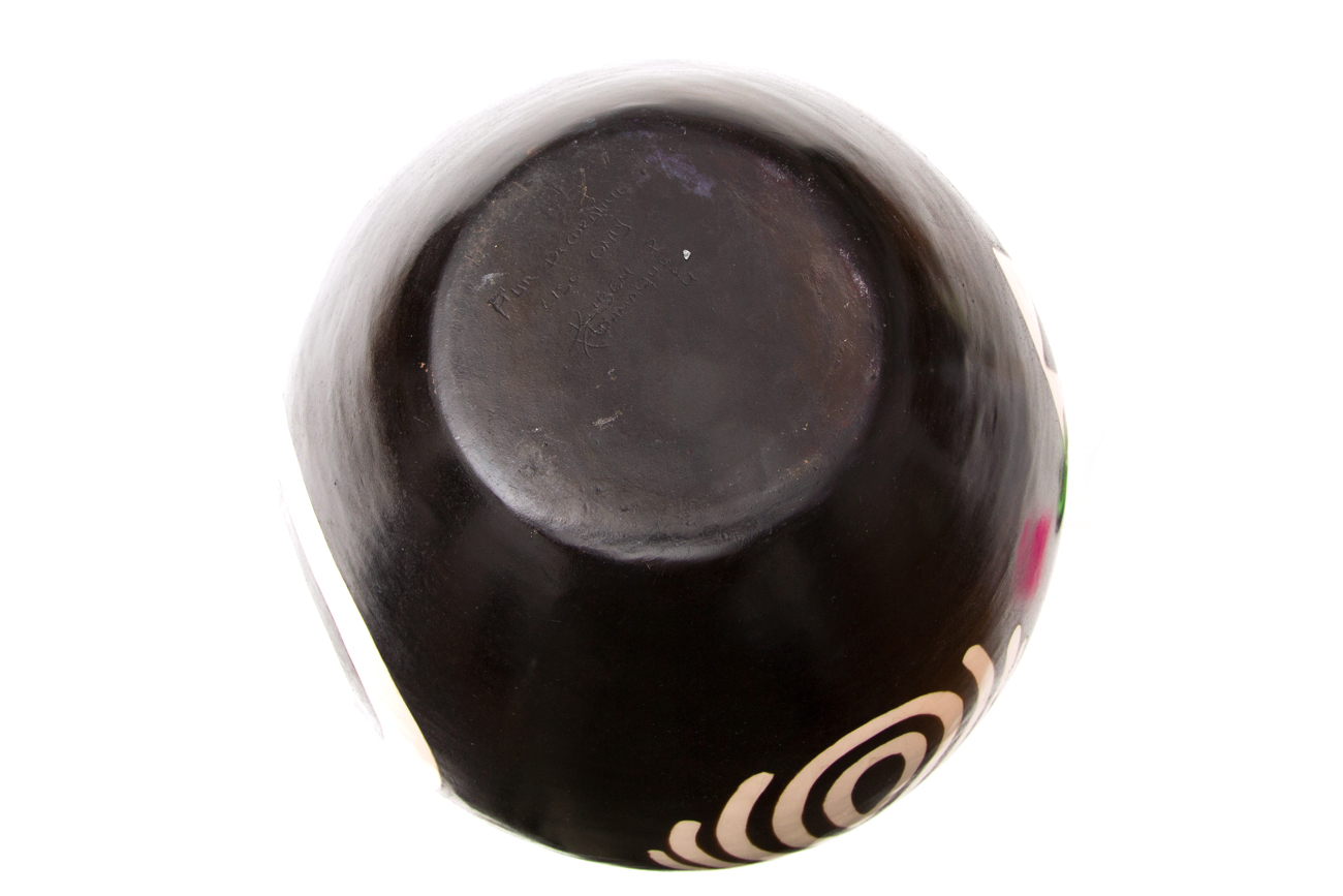 Large Handmade Ceramic Vase By Ruben Adanaque Inga