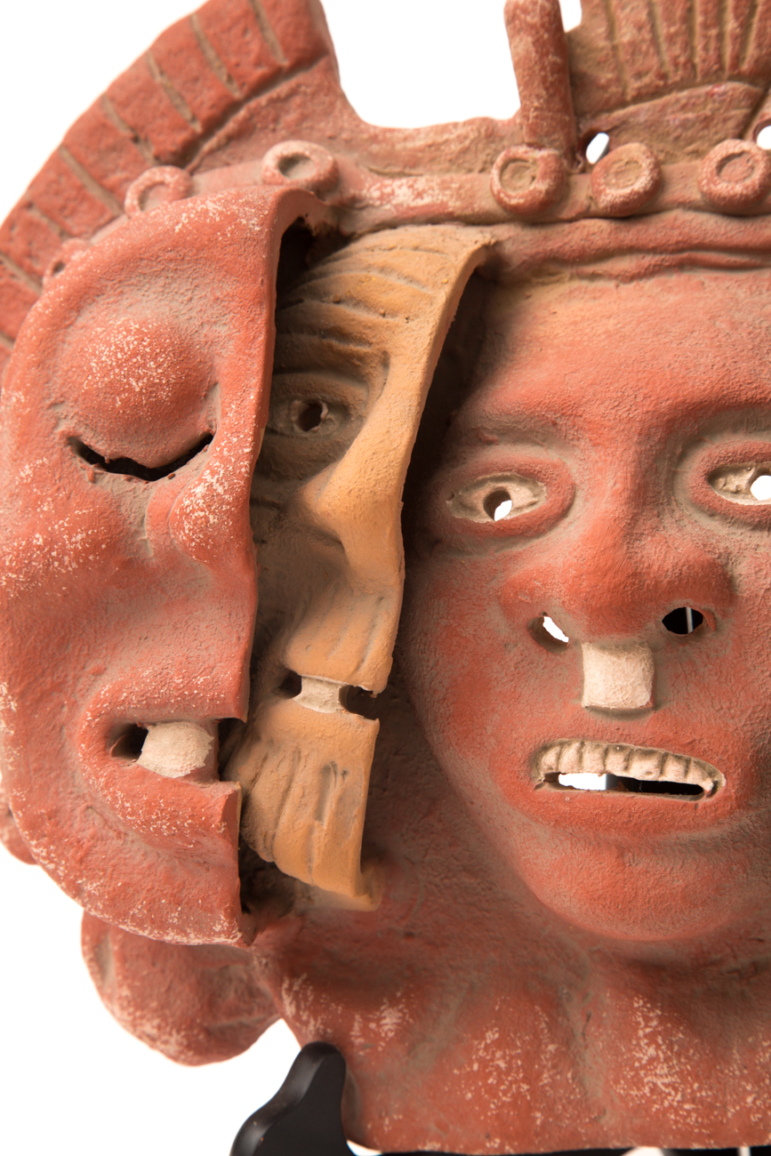 "Three Ages Of Man" Hand Crafted Terra Cotta Mask