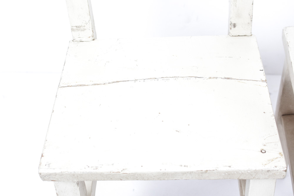 White Wooden Doll Chairs