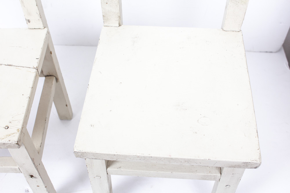 White Wooden Doll Chairs