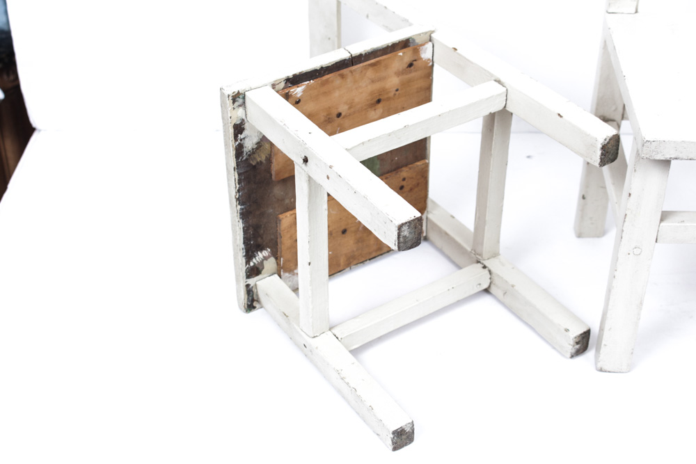 White Wooden Doll Chairs