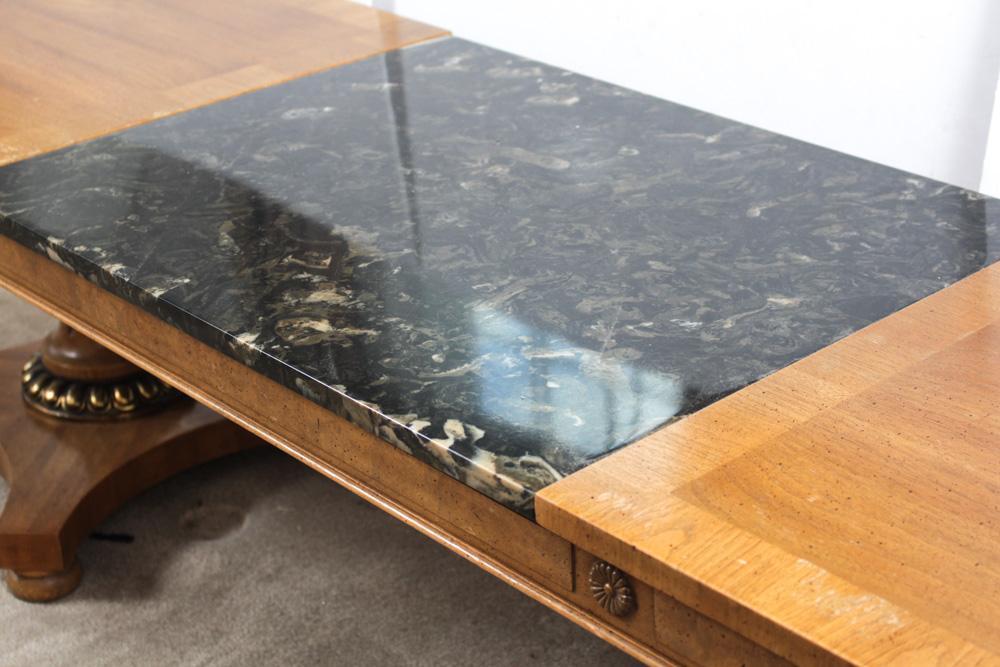 Mid-Century Marble Topped Coffee Table