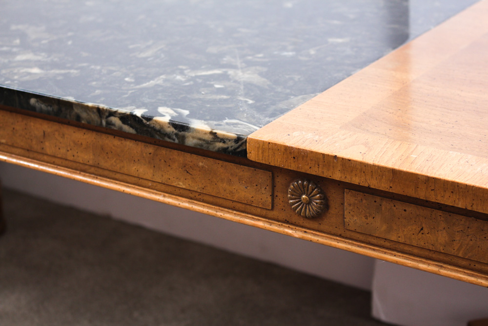 Mid-Century Marble Topped Coffee Table