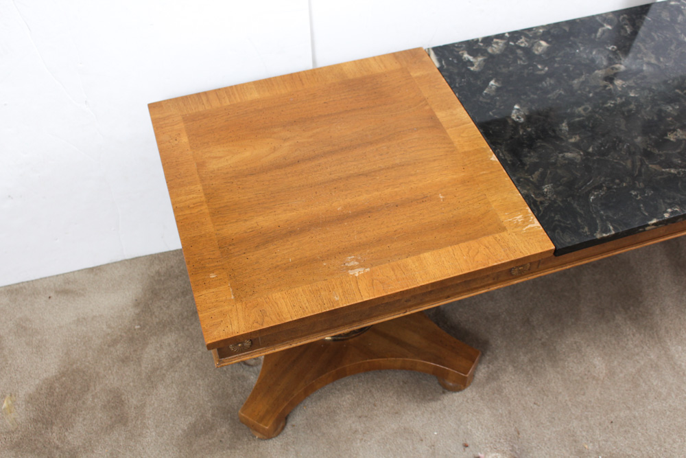 Mid-Century Marble Topped Coffee Table