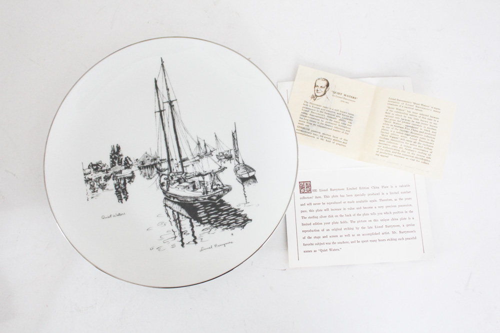 Lionel Barrymore Foil Etchings and Plate Collection