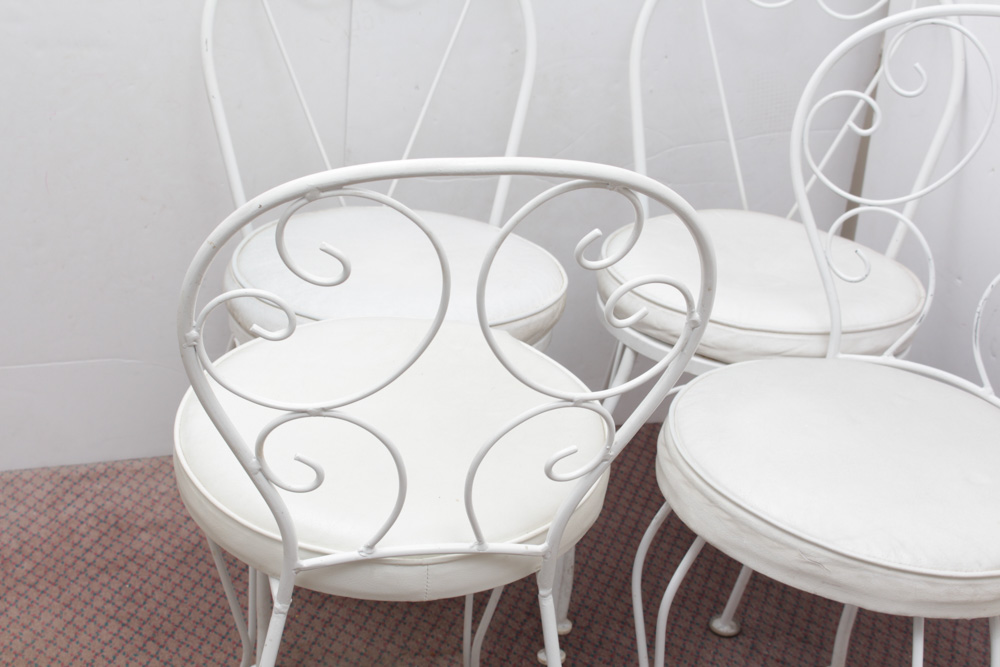 Retro Glass Patio Table and Chair Set
