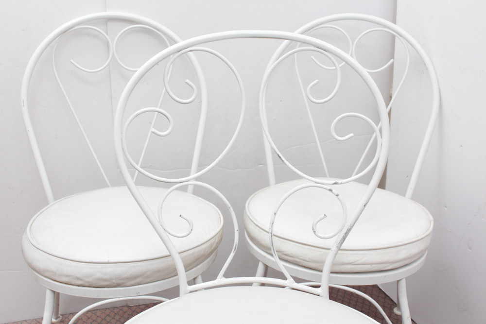 Retro Glass Patio Table and Chair Set