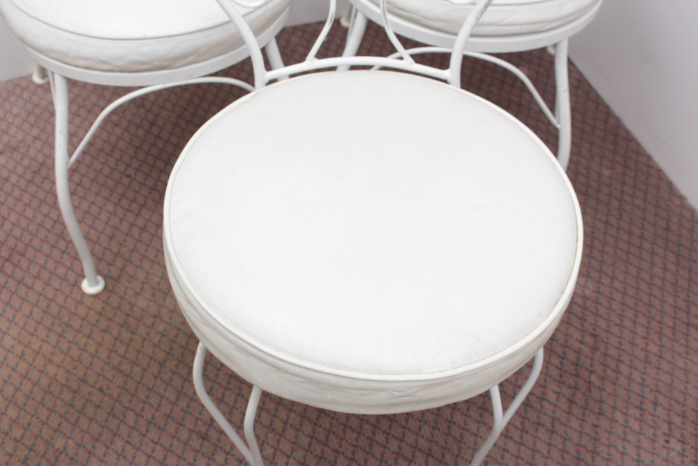 Retro Glass Patio Table and Chair Set
