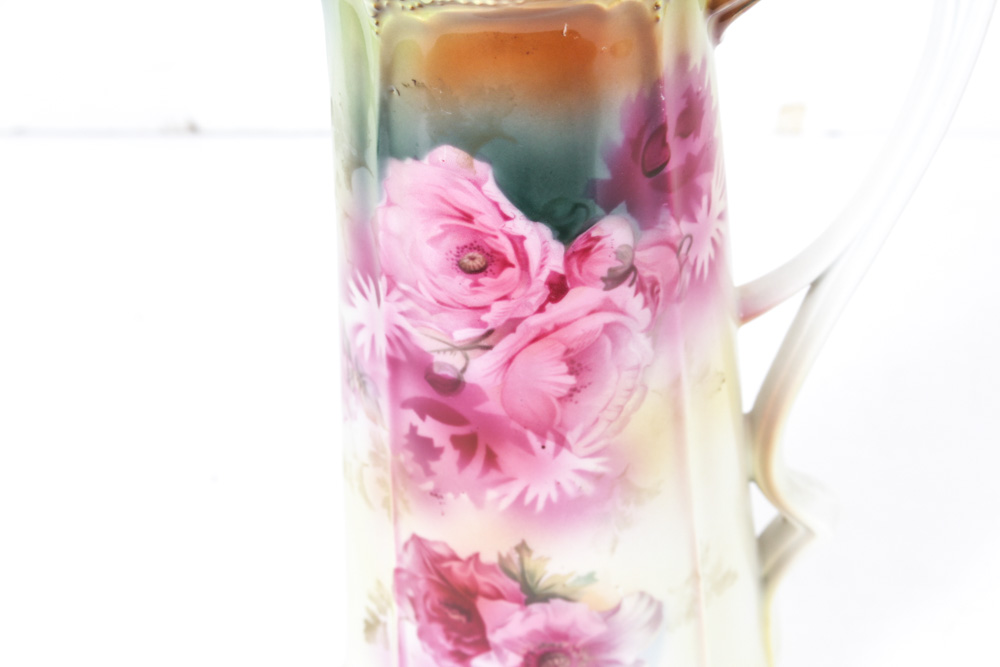 RS Prussia Porcelain Tankard Pitcher