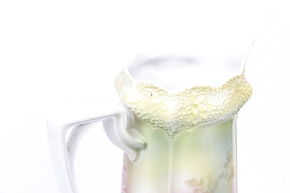 RS Prussia Porcelain Tankard Pitcher