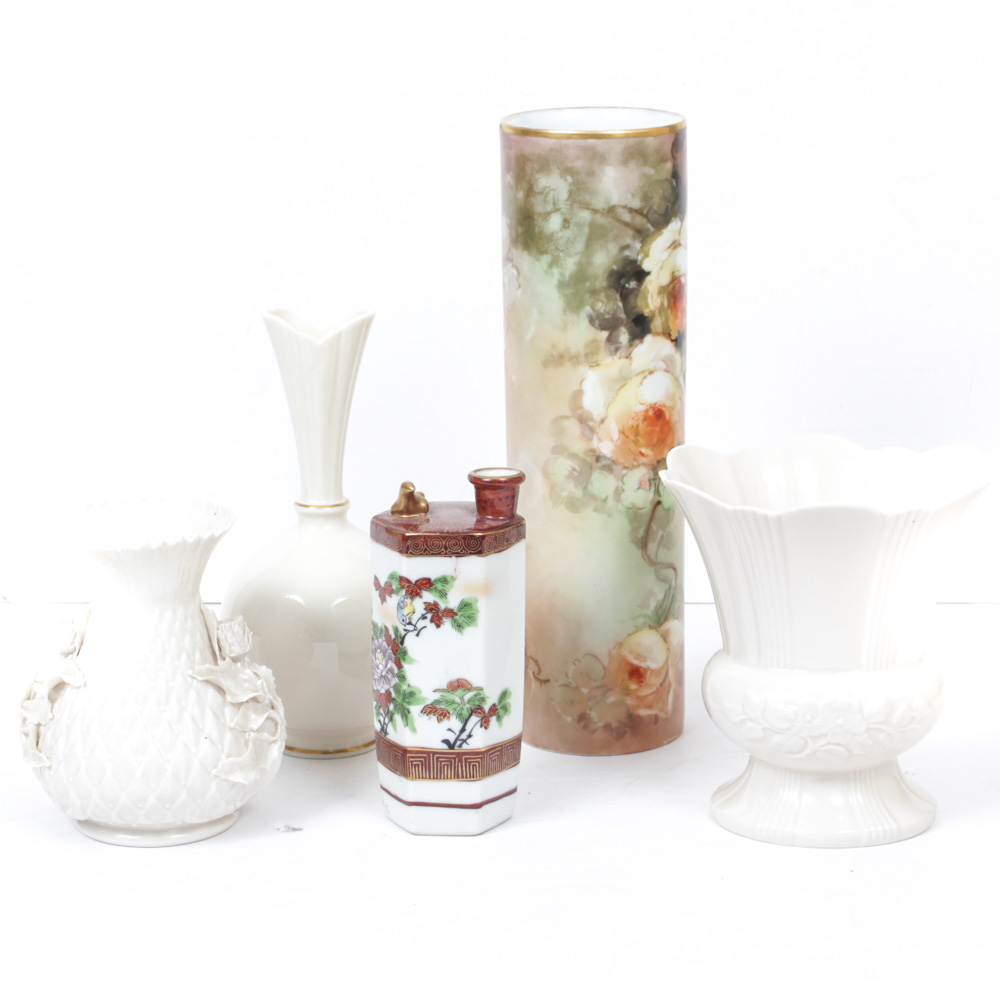 Floral Vases Featuring Belleek and Lenox