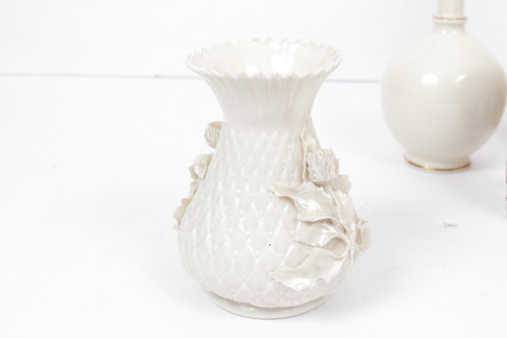 Floral Vases Featuring Belleek and Lenox