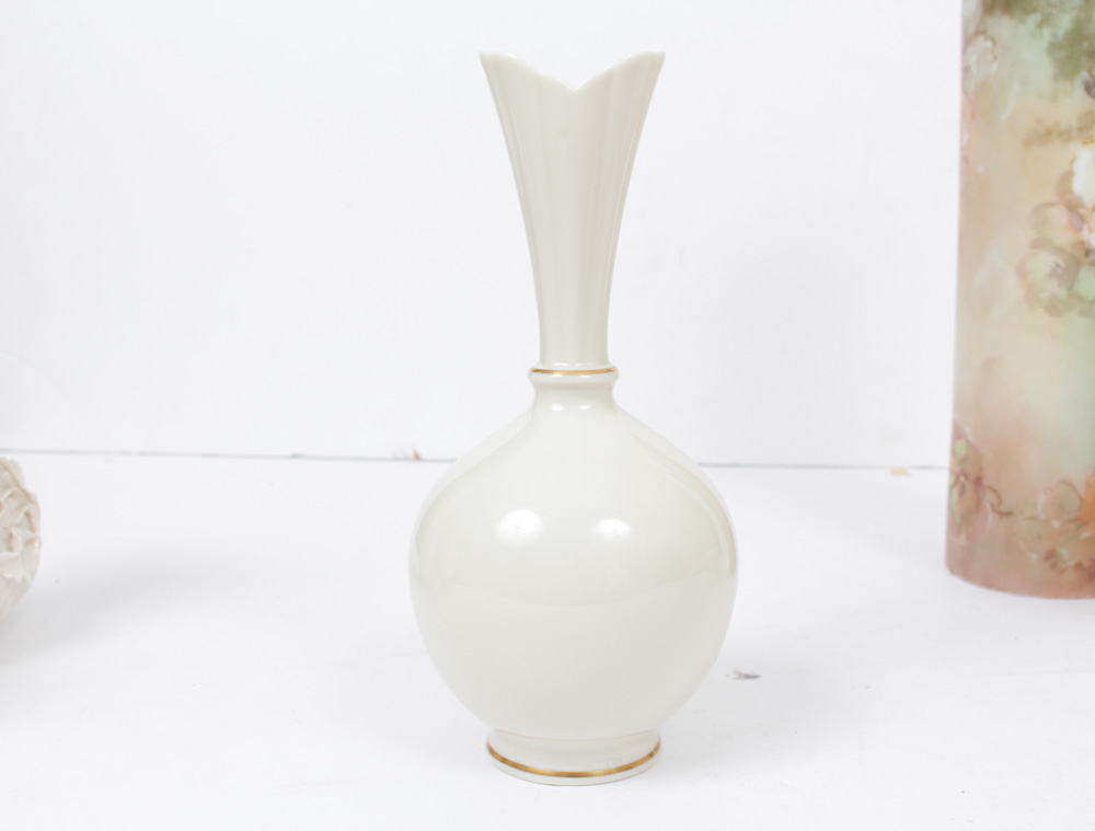 Floral Vases Featuring Belleek and Lenox