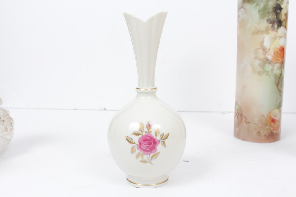 Floral Vases Featuring Belleek and Lenox