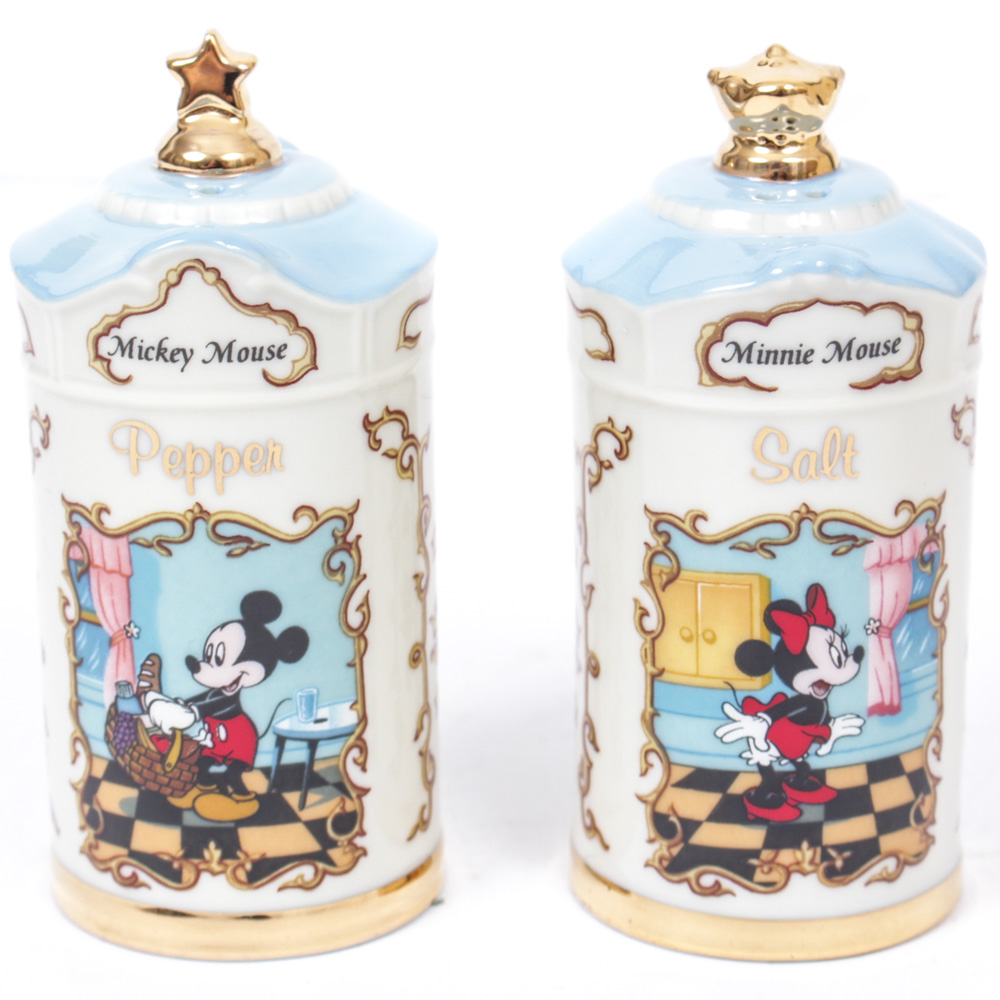Lenox Salt and Pepper Shakers Featuring Disney's Mickey & Minnie