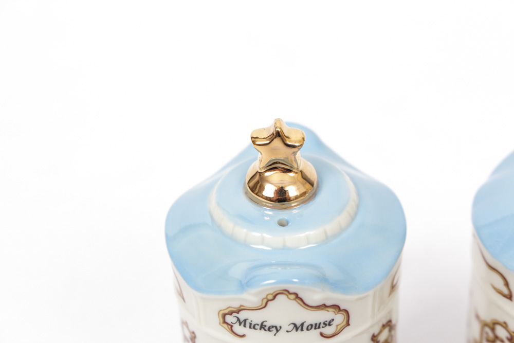 Lenox Salt and Pepper Shakers Featuring Disney's Mickey & Minnie