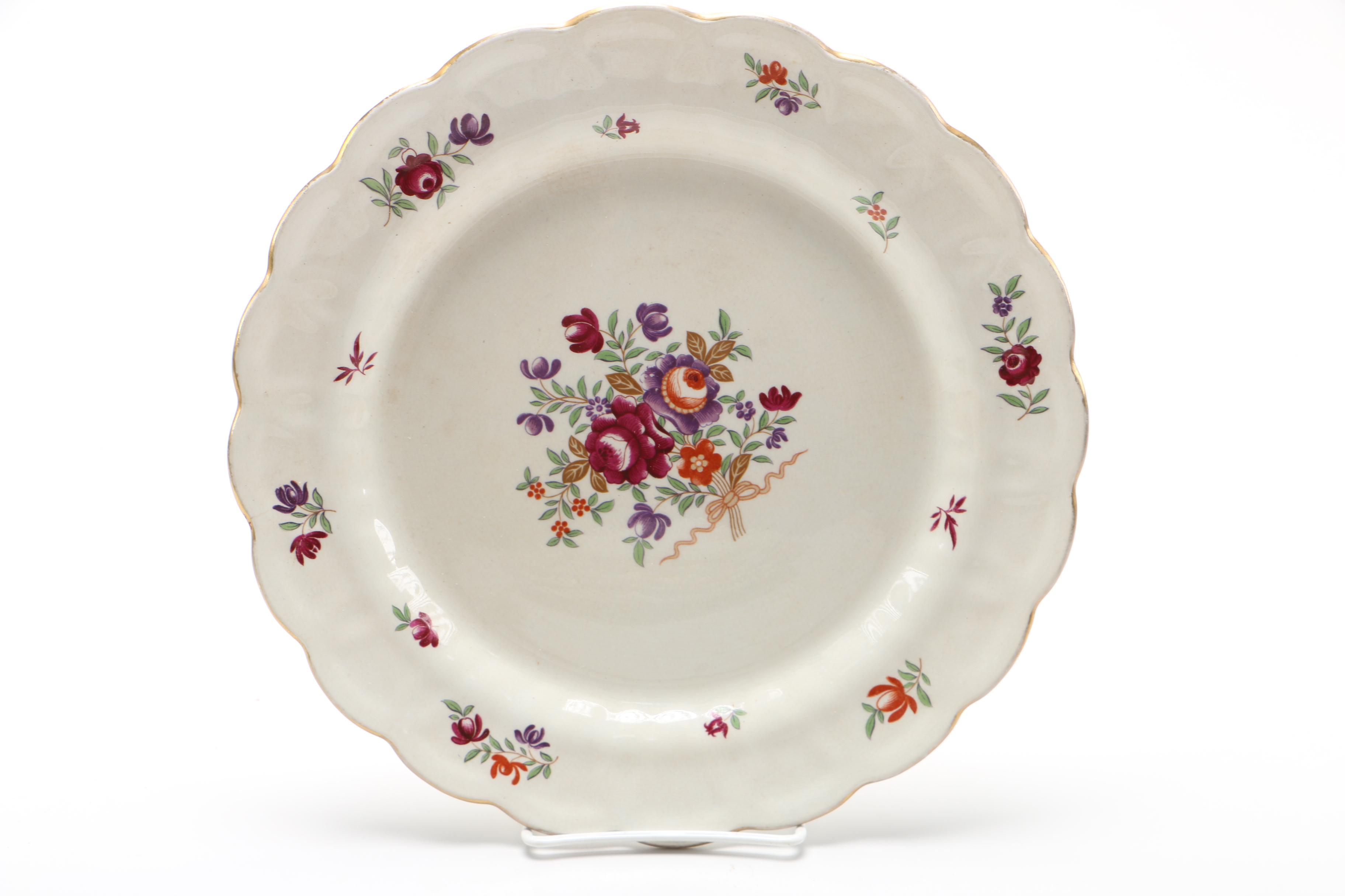 Ironstone and Porcelain Tableware Including Crown Ducal and Delft