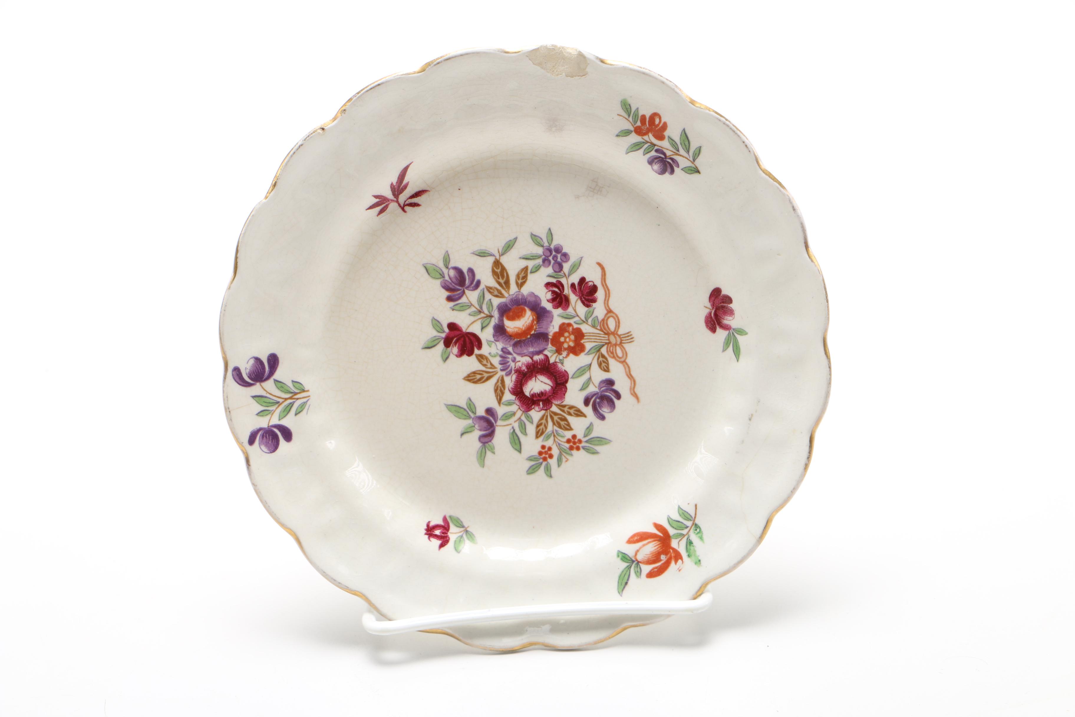 Ironstone and Porcelain Tableware Including Crown Ducal and Delft