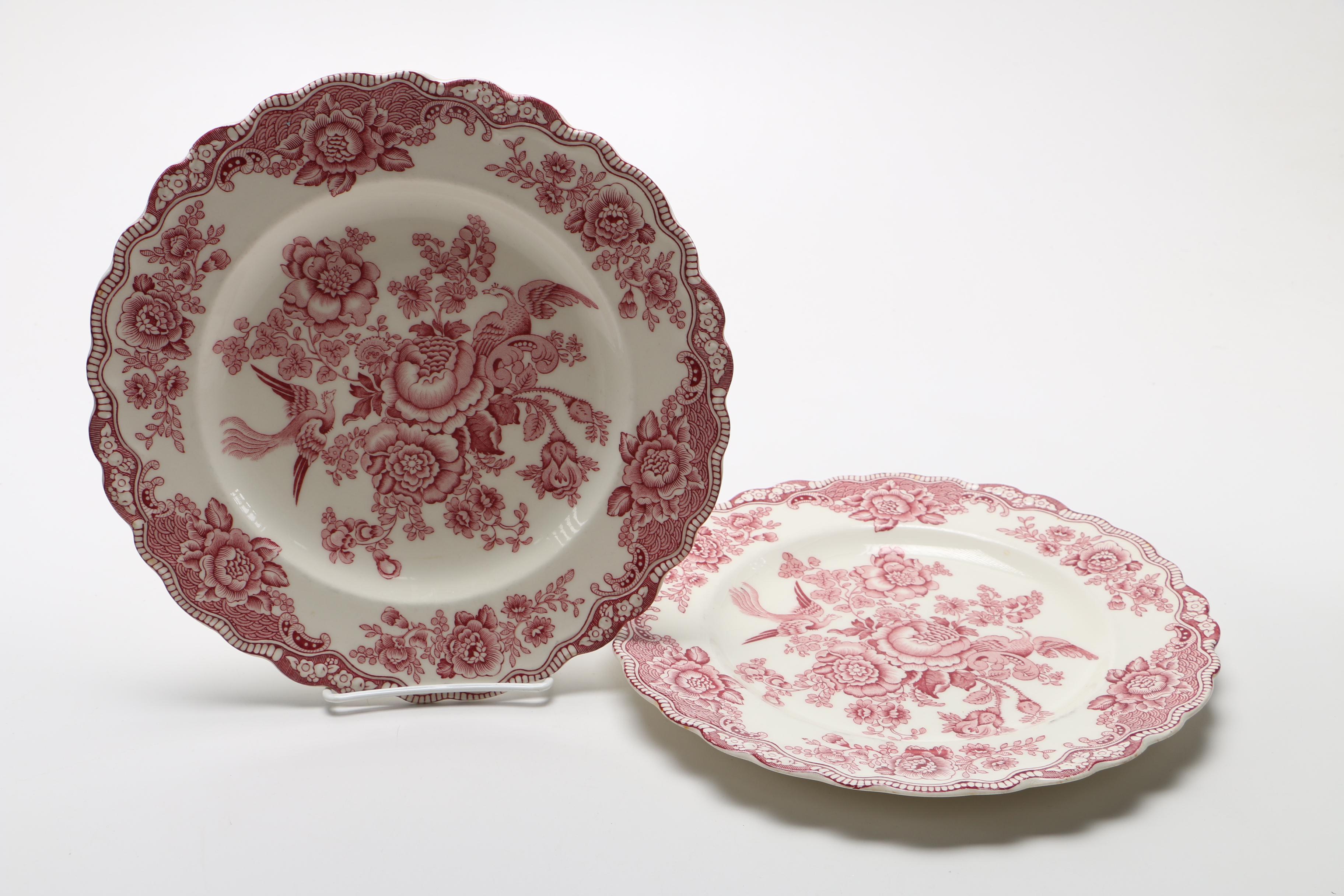 Ironstone and Porcelain Tableware Including Crown Ducal and Delft