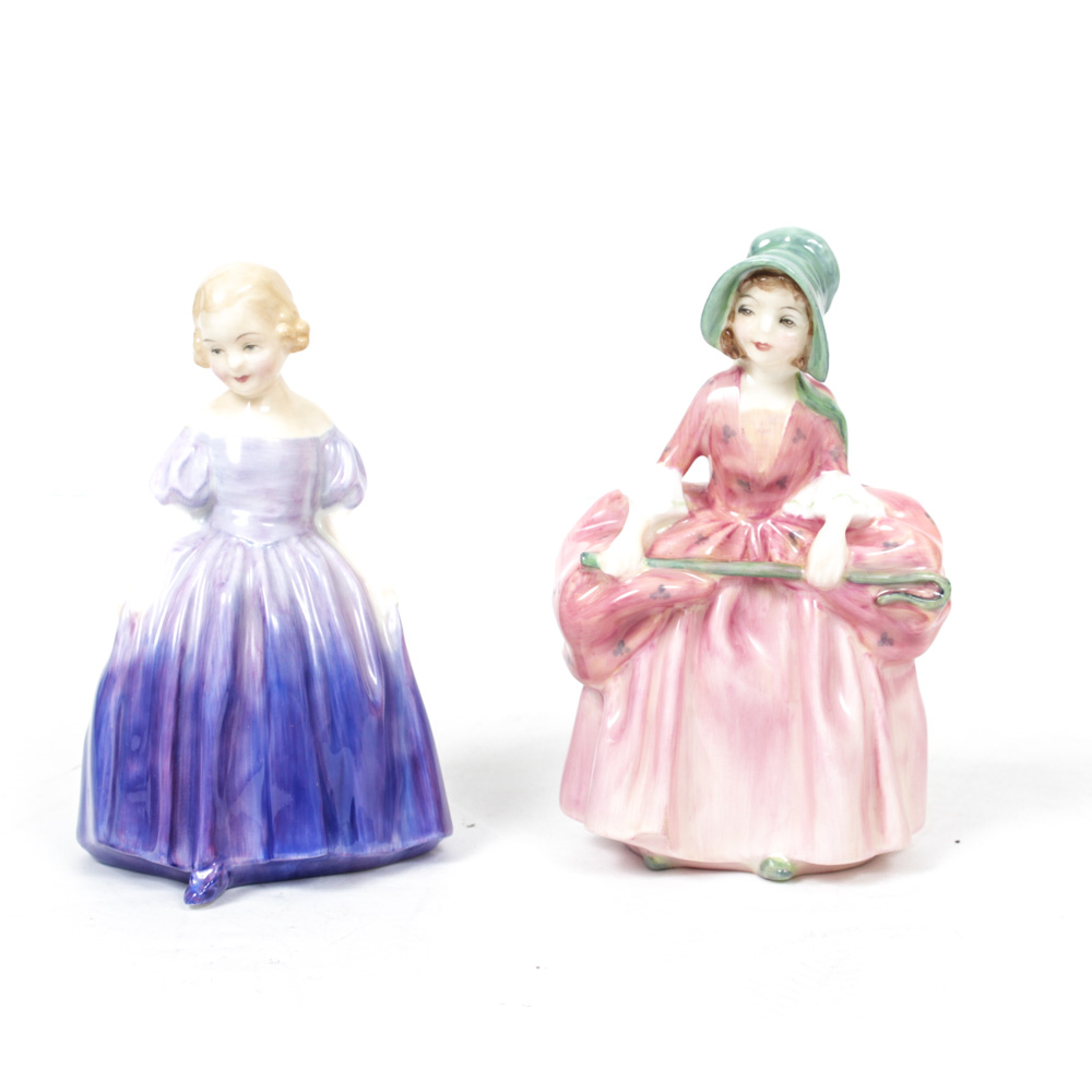 Royal Doulton "Marie" and "Bo-Peep" Figurines