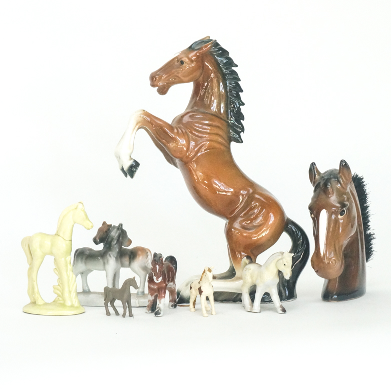 Collection of Eight Horse Figurines