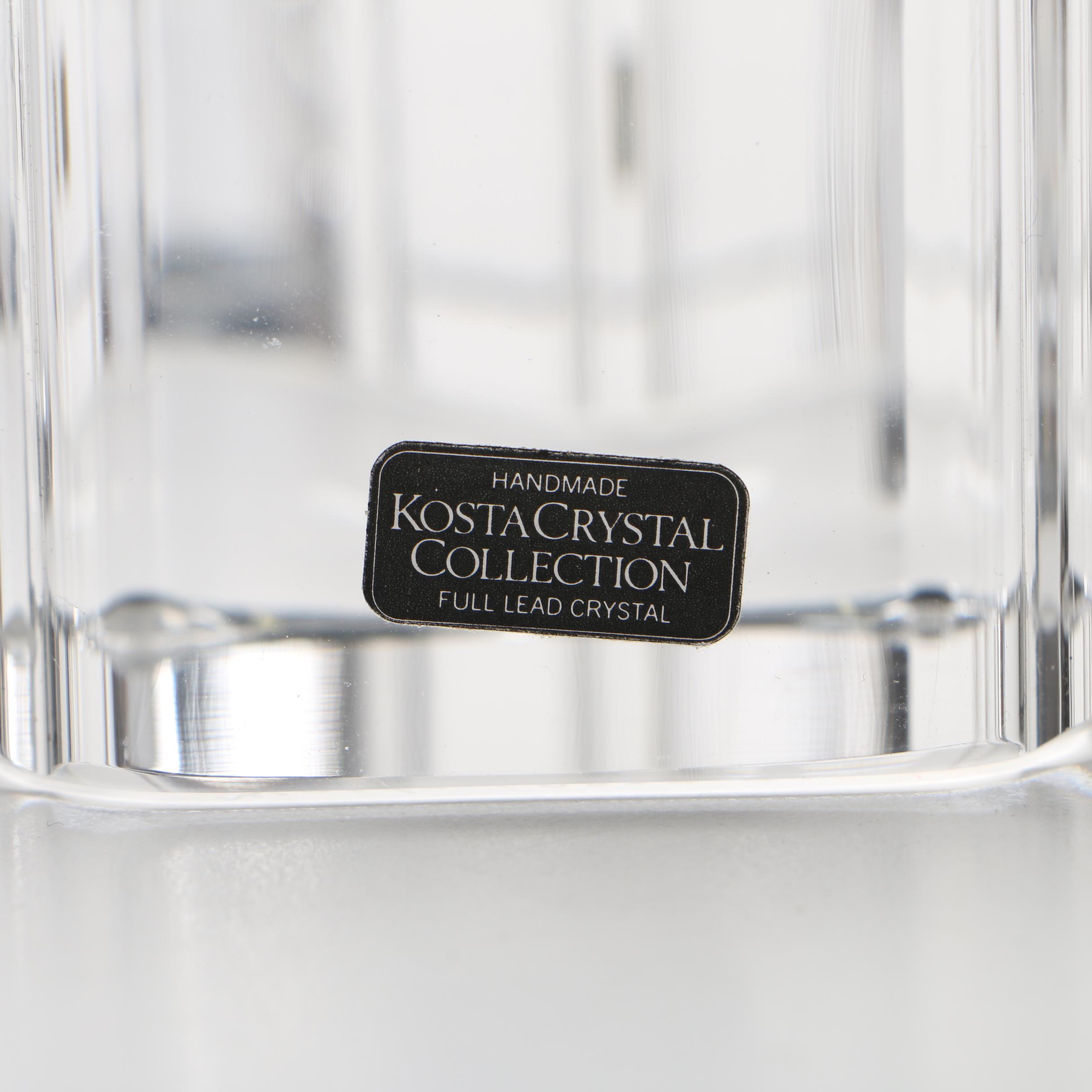 Kosta Candle Holders and Vase