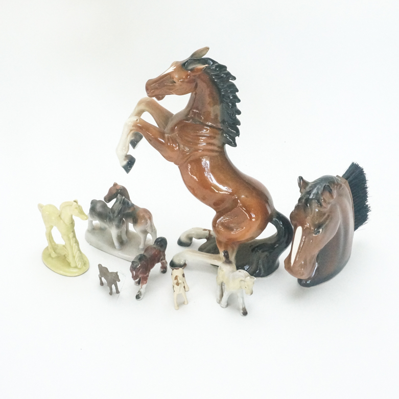 Collection of Eight Horse Figurines