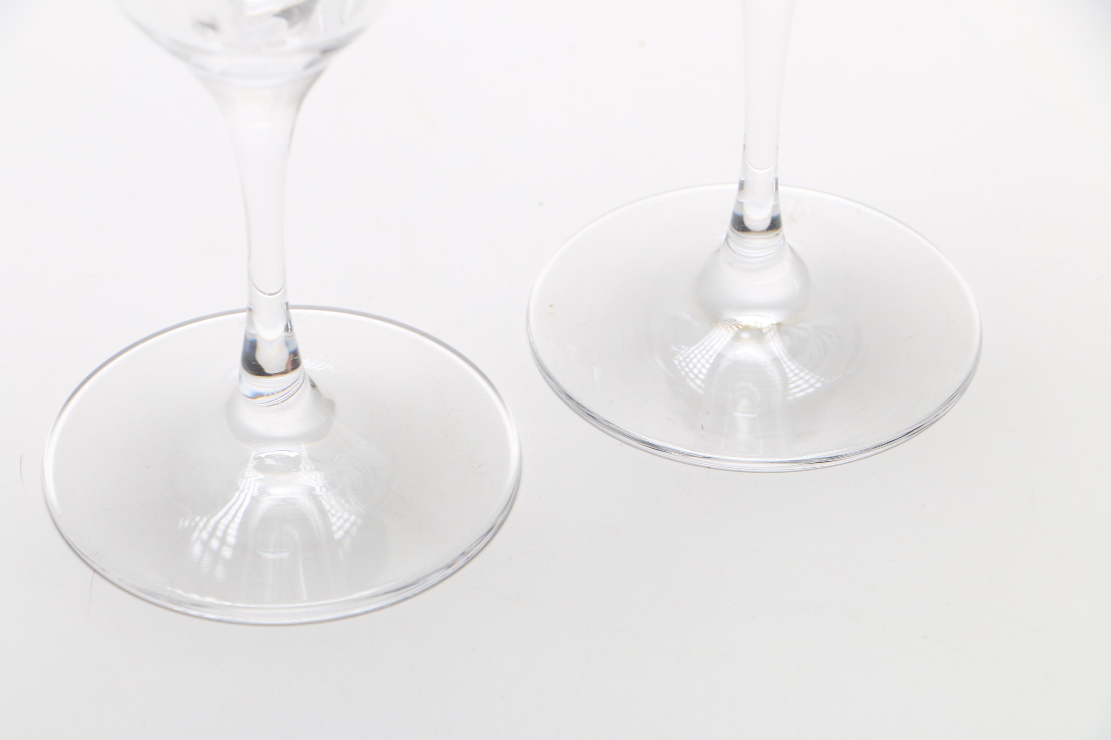 Ralph Lauren Crystal "Red Pagoda" Champagne Flutes