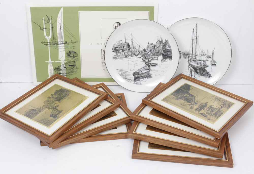Lionel Barrymore Foil Etchings and Plate Collection