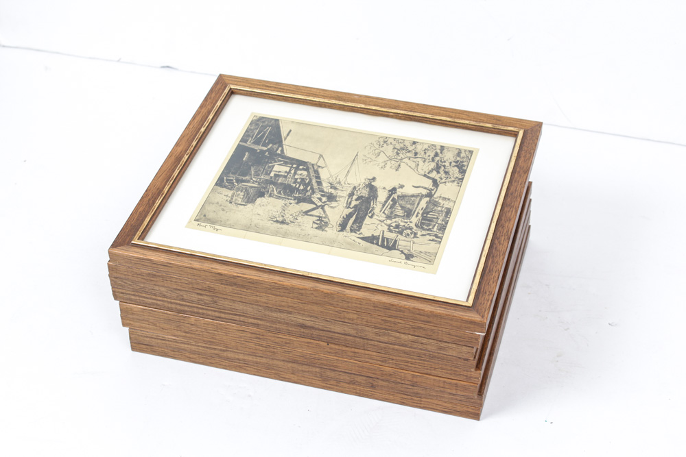 Lionel Barrymore Foil Etchings and Plate Collection