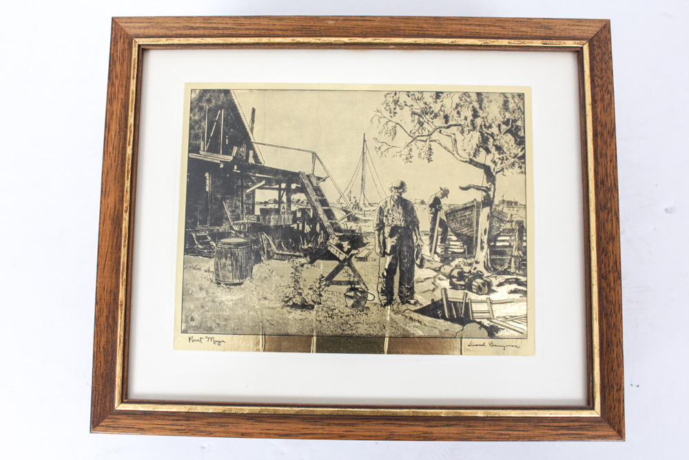 Lionel Barrymore Foil Etchings and Plate Collection