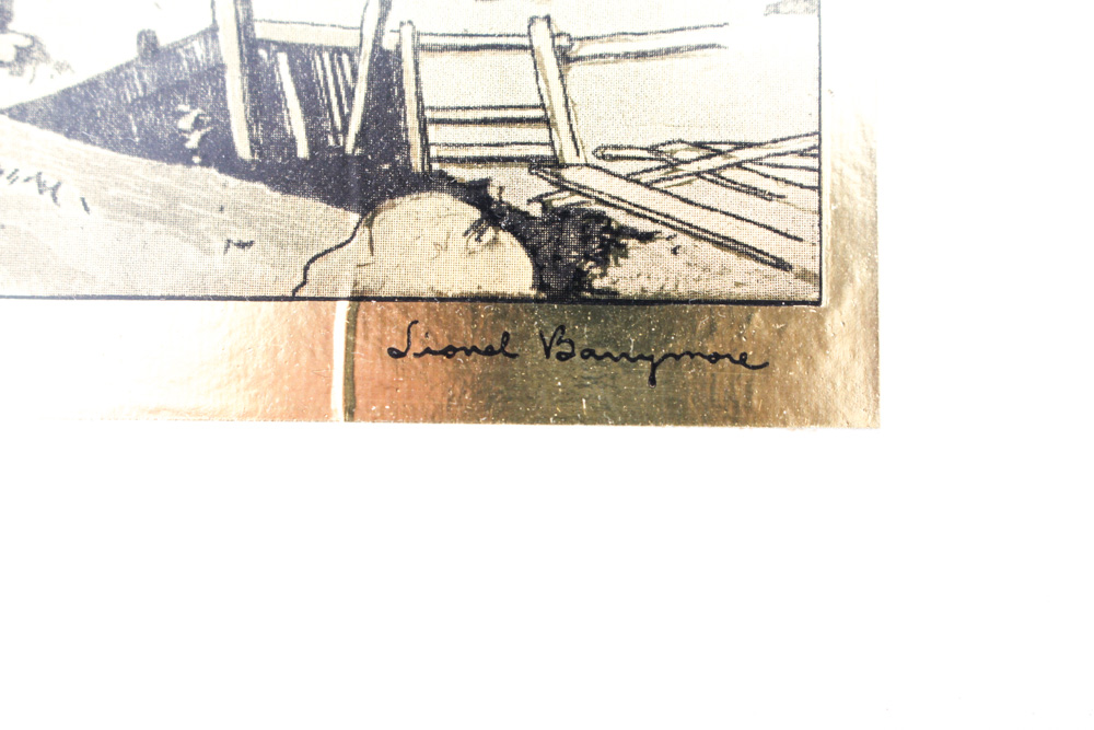 Lionel Barrymore Foil Etchings and Plate Collection