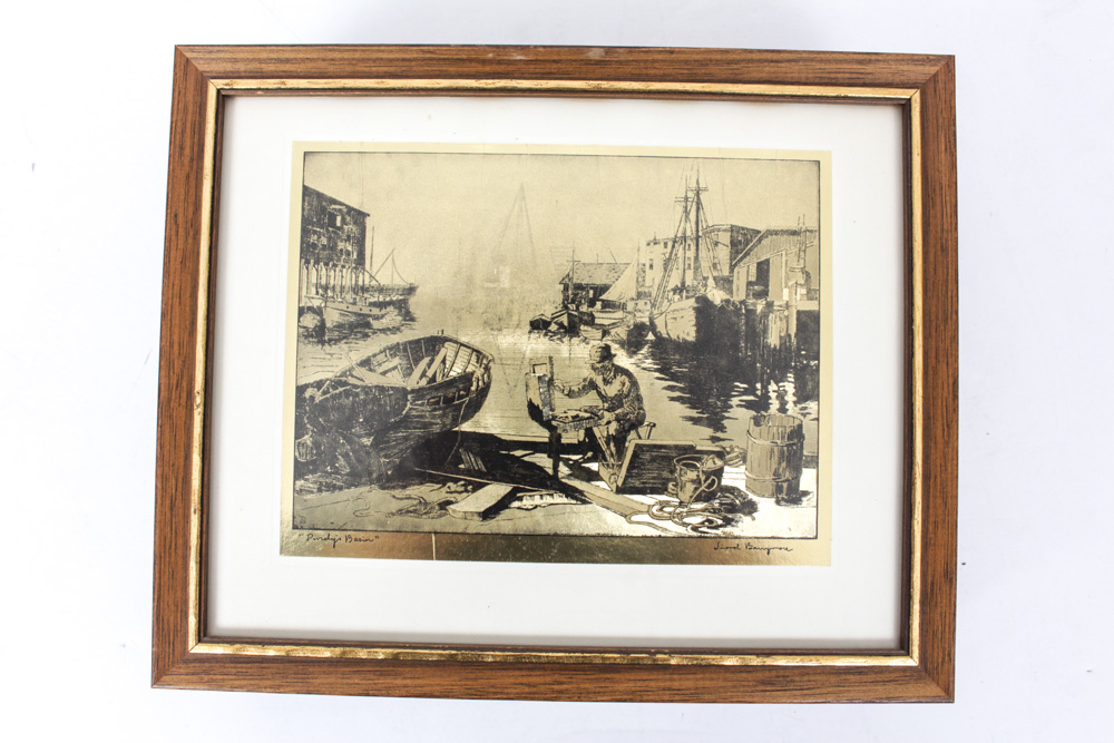 Lionel Barrymore Foil Etchings and Plate Collection