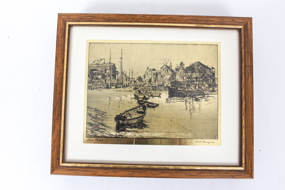 Lionel Barrymore Foil Etchings and Plate Collection