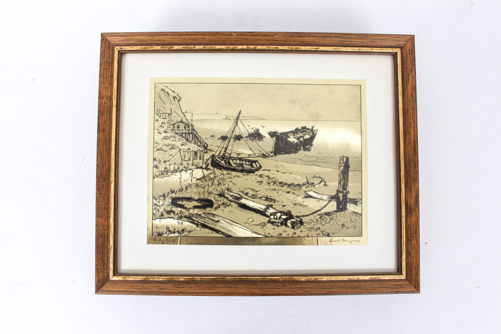 Lionel Barrymore Foil Etchings and Plate Collection
