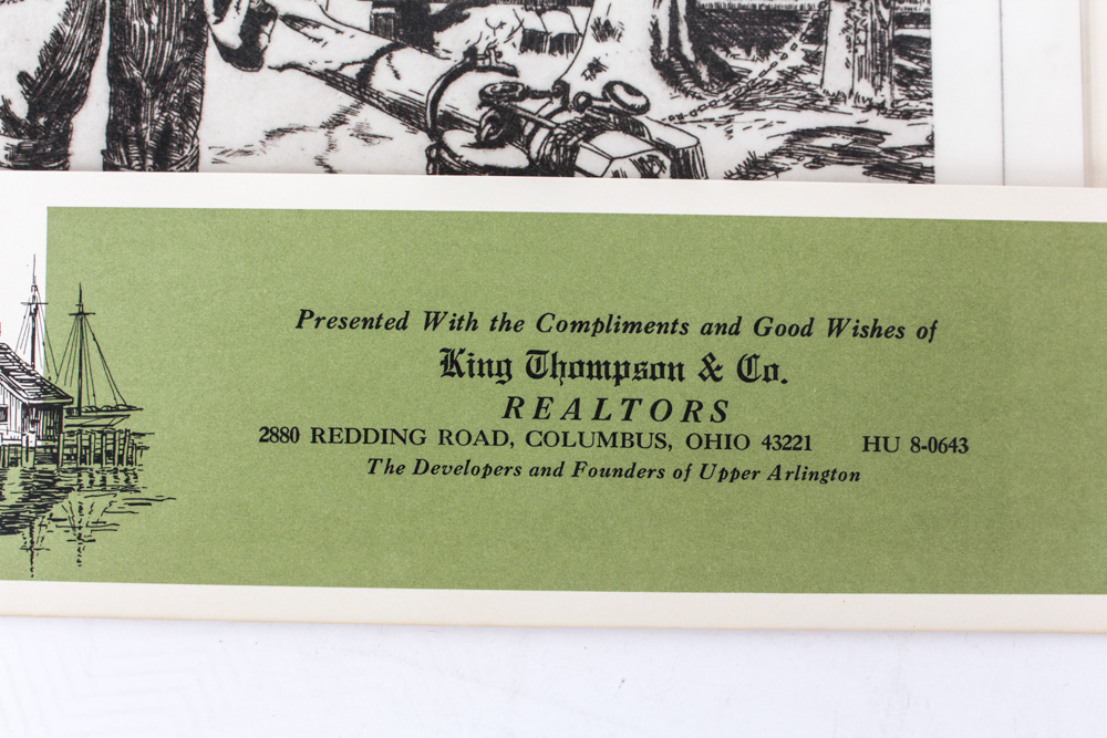 Lionel Barrymore Foil Etchings and Plate Collection