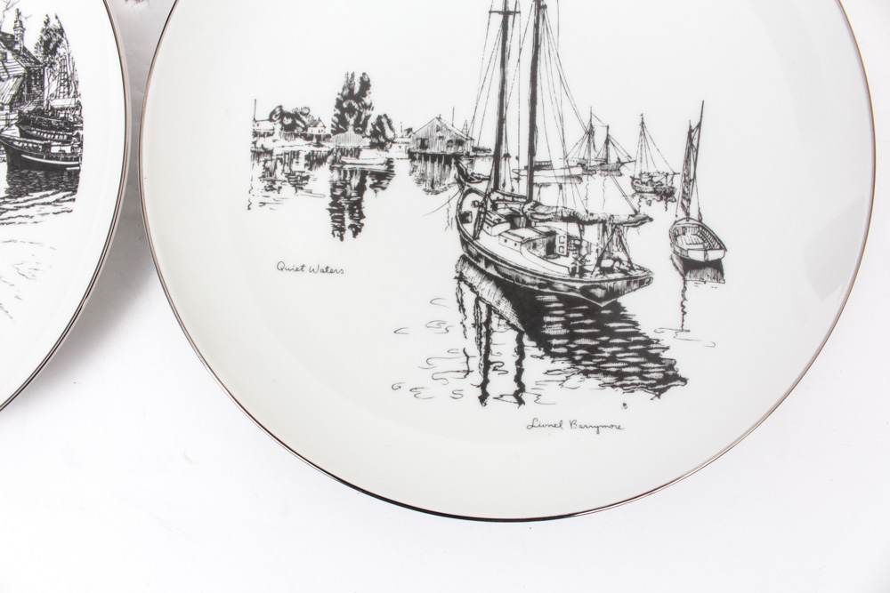 Lionel Barrymore Foil Etchings and Plate Collection