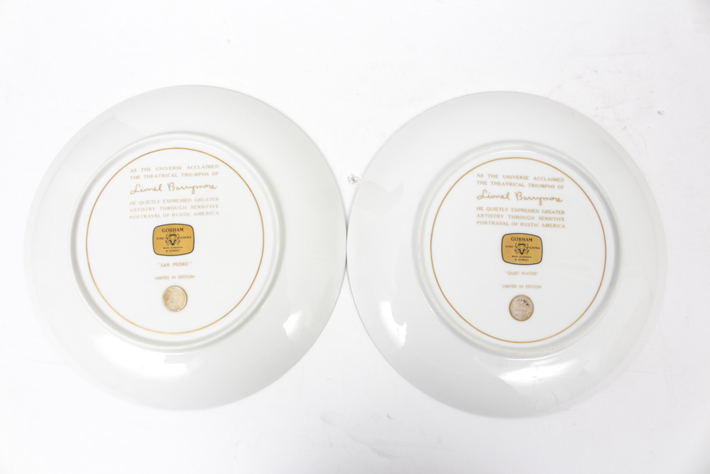 Lionel Barrymore Foil Etchings and Plate Collection